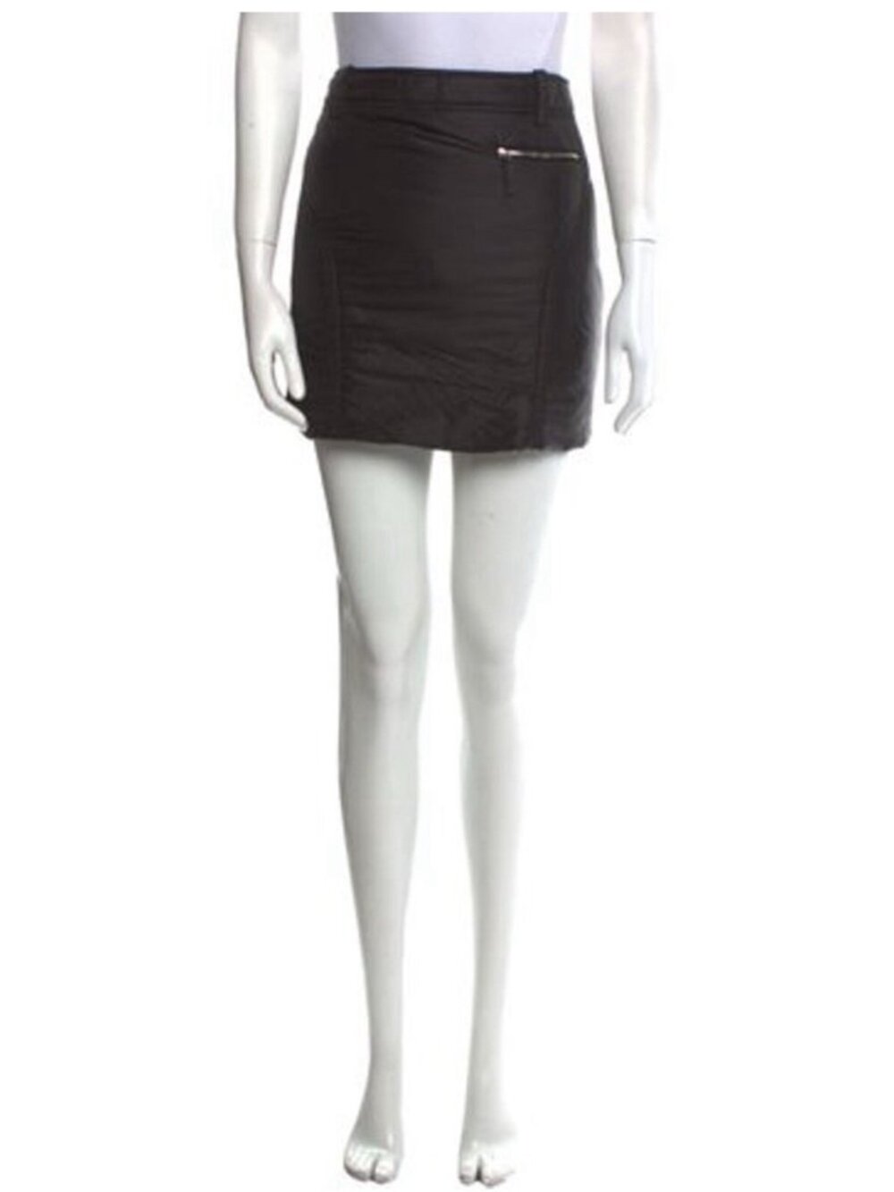 Khaite Authentic The Mitsi Solid Black Padded Nylon Mini Skirt 0 Xxs Xs $680 - Picture 4 of 13